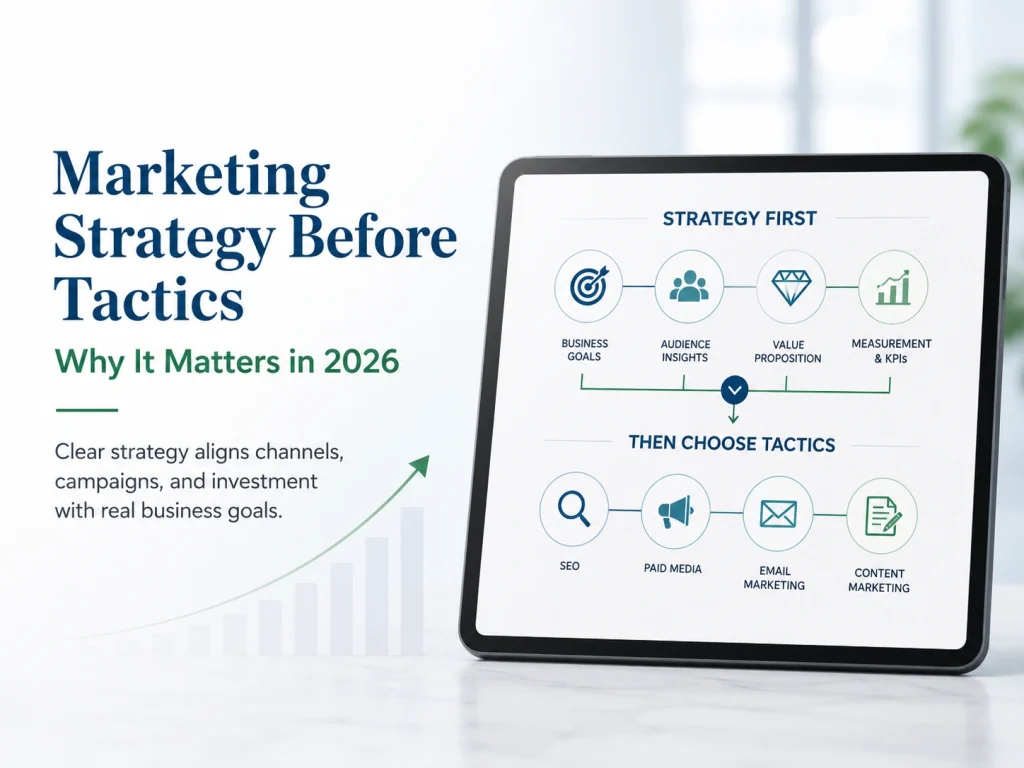 Why Marketing Strategy Before Tactics Matters in 2026 Hero Image Option 2