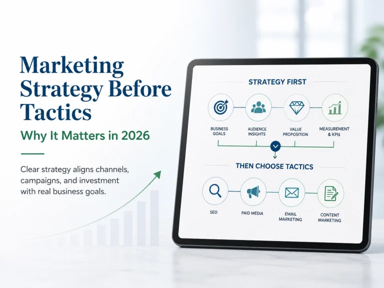 Why Marketing Strategy Before Tactics Matters in 2026 Hero Image Option 2